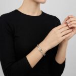 Bicolor gouden slavenarmband