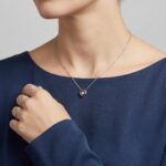 14 karaat wit gouden ketting hart