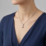 Wit gouden diamanten hanger