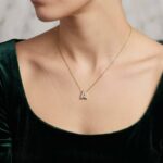 Gouden ketting met A zirkonia hanger