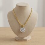 Geel gouden hanger met briljanten