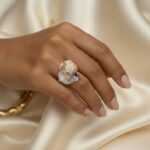 Zilveren ring met grossulaar