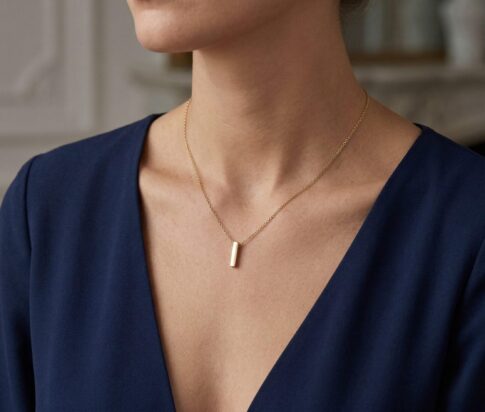 Gouden ketting met I hanger