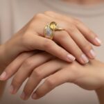 Zilveren double ring met citrien