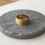 Gouden gevlochten draad ring
