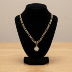 Gouden ketting met diamant hanger