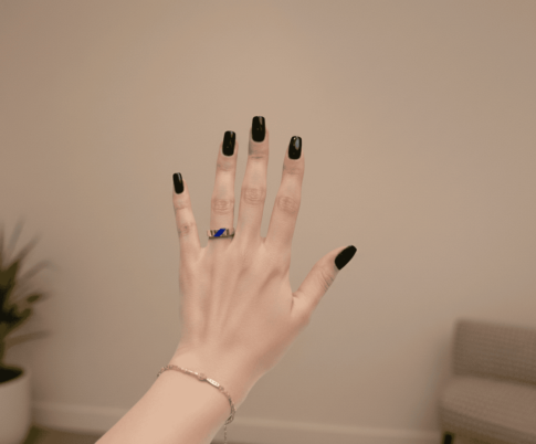 Gouden ring met lapis lazuli