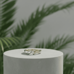 Bicolor slag ring met briljant