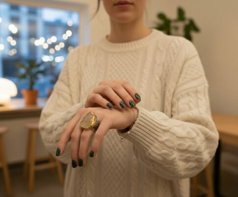 Zilveren ring met ruwe kwarts