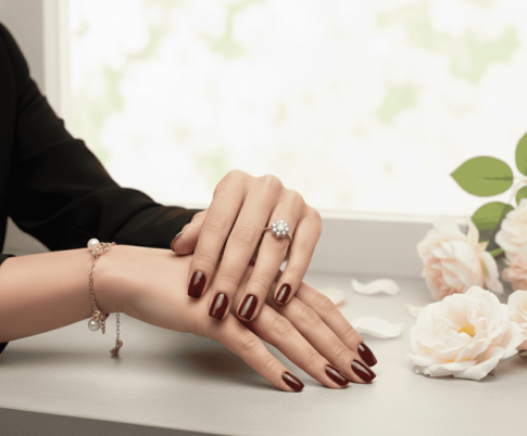 14 karaat wit gouden ring met briljanten