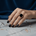 Geel gouden heren zegel ring met onyx