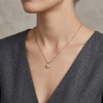 14 karaat rosé ketting solitaire