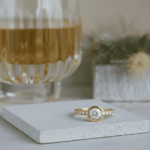 Christian ring geel goud met zirkonia