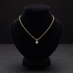 14 karaat gouden hanger met diamant