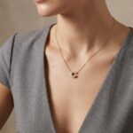 Gouden ketting met C zirkonia hanger