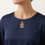 Gouden zirkonia vogelkooi hanger