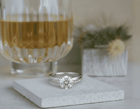 Christian wit gouden fantasie ring met zirconia