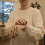 Zilveren ring met maansteen