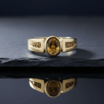 Geel gouden ring met citrien