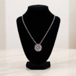 14 karaat wit gouden ketting rozet