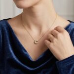 Gouden ketting met C zirkonia hanger