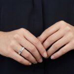 Wit gouden ring met briljant geslepen diamanten