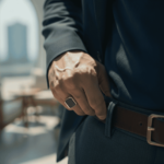 Gouden cachet ring met heliotroop