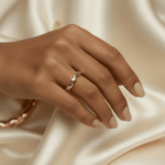 Bicolor slag ring met briljant