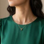 Gouden ketting met T hanger