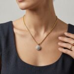 Geel gouden hanger met briljanten