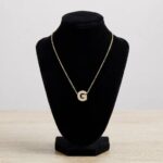 Gouden ketting met G zirkonia hanger