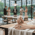 Geel gouden zegelring met onyx