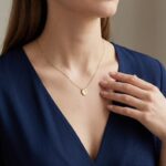 14 karaat ovale hanger met ketting