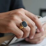 Christian gouden onyx zegelring