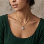 Geel gouden hanger met briljanten