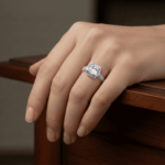 Wit gouden Swarovski zirconia entourage ring