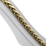 14 karaat geel gouden gevlochten armband