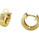 Christian gouden oorclips met diamant