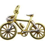 Geel gouden fiets hanger