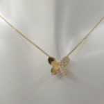 Geel gouden zirkonia vlinder