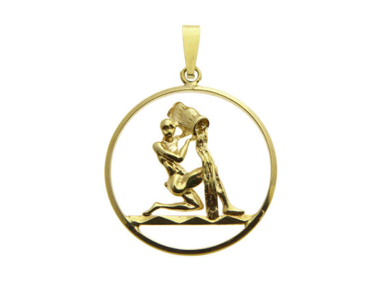 Gouden waterman sterrenbeeld hanger