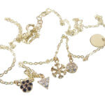 14 karaat gouden zirkonia bedelketting
