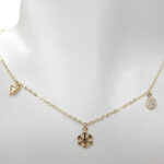 14 karaat gouden zirkonia bedelketting