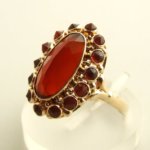 Geel gouden carneool ring