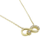 Gouden ketting en infinity zirkonia hanger
