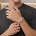 Christian zilveren armband met schakels