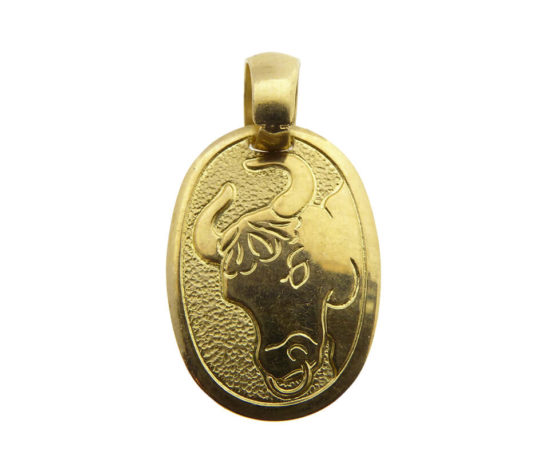 Geel gouden taurus sterrenbeeld hanger