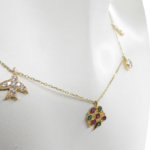 Gouden gekleurde zirkonia bedelketting