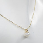 Gouden parel hanger met ketting