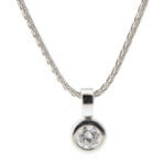 Atelier Christian wit gouden hanger met diamant